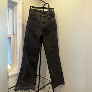 Stradivarius Long Straight-Leg Jeans – Women’s US 2 | Washed Black